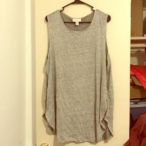 Forever 21 Plus+ Sleeveless grey tank with zipper